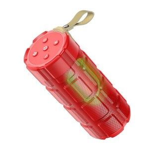 Głośnik bluetooth LED 2× 5W 4h HC7 czerwony Hoco 