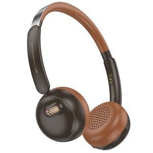 Słuchawki bezprzewodowe bluetooth nagłowne 30h W62 brązowy Hoco