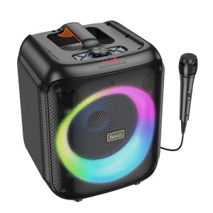 Głośnik bluetooth karaoke z mikrofonem HA1 Graceful czarny Hoco