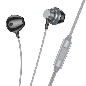Słuchawki przewodowe Jack 3,5 mm z mikrofonem M125 szare Hoco