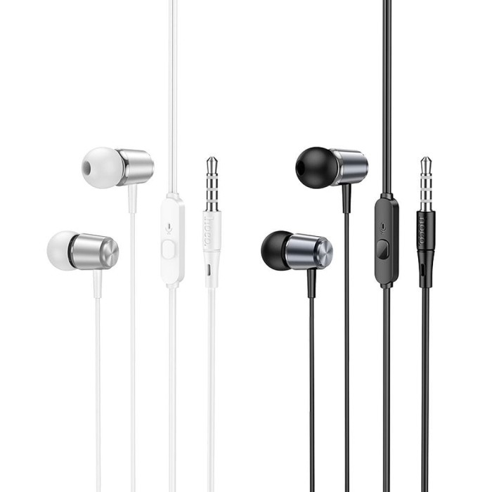 HOCO słuchawki przewodowe Jack 3,5 mm z mikrofonem M108 srebrne (6).jpg