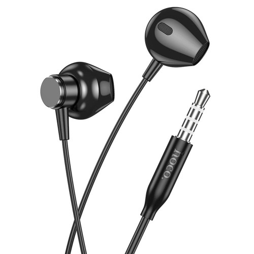 Słuchawki przewodowe Jack 3,5 mm z mikrofonem M125 czarne Hoco (2).jpg