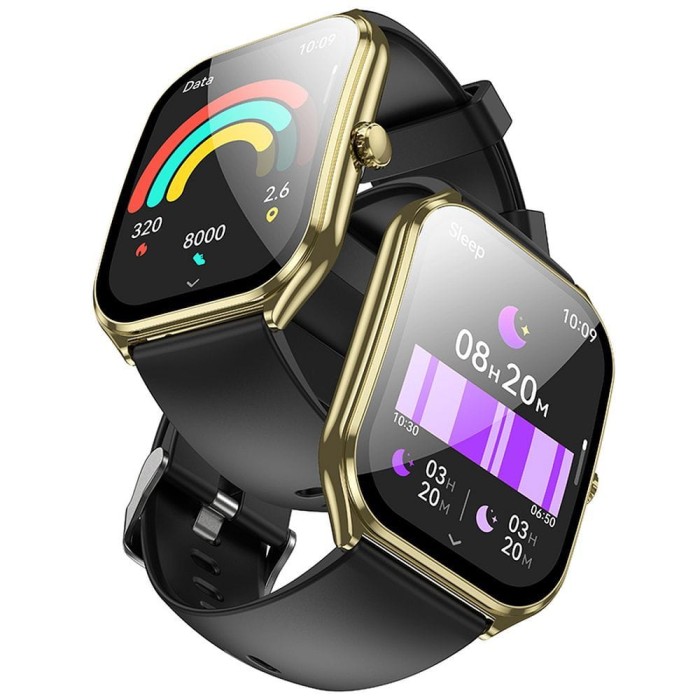 HOCO smartwatch z funkcją rozmowy AMOLED Y28 złoty (4).jpg
