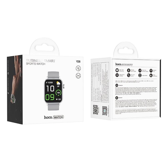 HOCO smartwatch z funkcją rozmowy Y26 srebrny (1).jpg