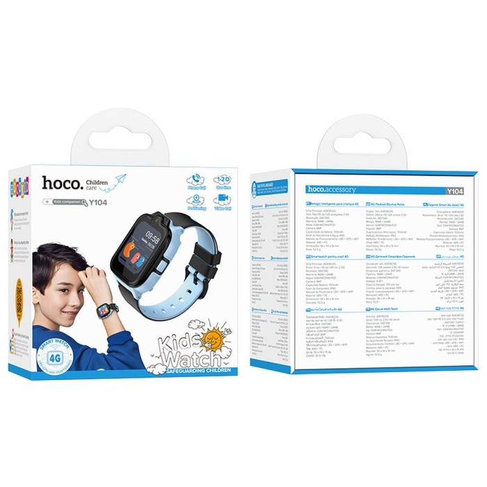 HOCO smartwatch dla dzieci z funkcją rozmowy 4G Y104 niebieski (3).jpg