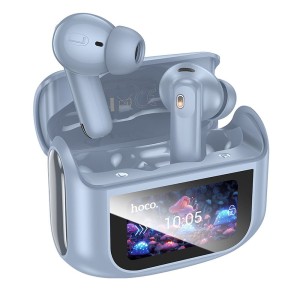 Słuchawki bezprzewodowe douszne bluetooth 7h z ekranem dotykowym  TWS ANC + ENC EQ21 niebieskie Hoco 