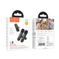 Mikrofon bezprzewodowy podwójny Lightning  USB C Hoco L20A czarny (5).jpg