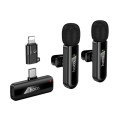 Mikrofon bezprzewodowy podwójny Lightning  USB C Hoco L20A czarny (4).jpg