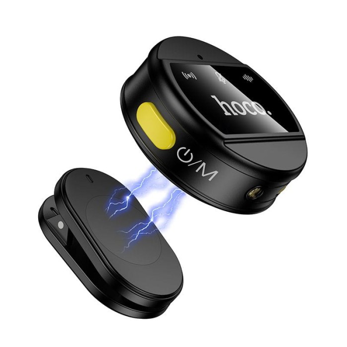 Mikrofon bezprzewodowy 2w1 Lightning  USB C Hoco L22 czarny (8).jpg