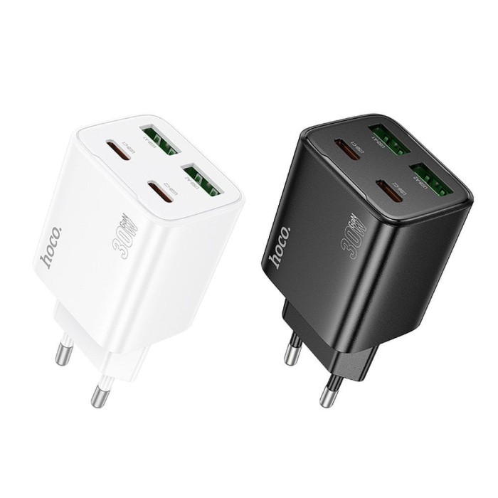Ładowarka sieciowa do telefonu Hoco 2 x USB C + 2 x USB A QC3.0 PD 3A 30W N56 biała (3).jpg