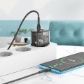 Ładowarka sieciowa do telefonu Hoco USB A + USB C QC3.0 PD 3A 20W + kabel USB C do USB C N34 transparentna (2).jpg