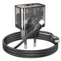 Ładowarka sieciowa do telefonu Hoco USB A + USB C QC3.0 PD 3A 20W + kabel USB C do USB C N34 transparentna (4).jpg