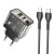 Ładowarka sieciowa do telefonu Hoco USB A + USB C QC3.0 PD 3A 20W + kabel USB C do USB C N34 transparentna (9).jpg