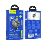 Ładowarka do telefonu USB A + USB C QC3.0 PD 3A 20W N34 transparentna Hoco