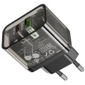 Ładowarka sieciowa do telefonu Hoco USB A + USB C QC3.0 PD 3A 20W N34 transparentna (7).jpg
