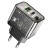 Ładowarka sieciowa do telefonu Hoco USB A + USB C QC3.0 PD 3A 20W N34 transparentna (9).jpg