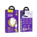 Ładowarka sieciowa do telefonu Hoco 2 x USB C + 2 x USB A QC3.0 PD 3A 20W + kabel USB C do Lightning N55 biała (2).jpg