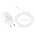 Ładowarka sieciowa do telefonu Hoco 2 x USB C + 2 x USB A QC3.0 PD 3A 20W + kabel USB C do Lightning N55 biała (5).jpg