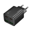 Ładowarka sieciowa do telefonu Hoco 2 x USB C + 2 x USB A QC3.0 PD 3A 20W N55 czarna (7).jpg