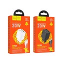 Ładowarka sieciowa do telefonu Hoco 2 x USB C + 2 x USB A QC3.0 PD 3A 20W + kabel USB C do USB C N55 biała (2).jpg