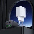 Ładowarka sieciowa do telefonu Hoco 2 x USB C + 2 x USB A QC3.0 PD 3A 20W + kabel USB C do USB C N55 biała (4).jpg