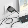 Ładowarka sieciowa do telefonu Hoco Slim USB A + USB C QC3.0 PD 3A 20W N38 czarna (2).jpg