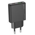 Ładowarka sieciowa do telefonu Hoco Slim USB A + USB C QC3.0 PD 3A 20W N38 czarna (9).jpg