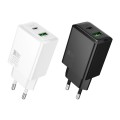 Ładowarka sieciowa do telefonu Hoco USB A + USB C QC3.0 PD AFC 3A 30W N71 czarna (4).jpg