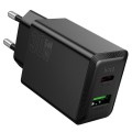 Ładowarka sieciowa do telefonu Hoco USB A + USB C QC3.0 PD AFC 3A 30W N71 czarna (7).jpg