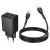 Ładowarka sieciowa do telefonu Hoco USB A + USB C QC3.0 PS AFC 3A 30W + kabel USB C do USB C N71 czarna (3).jpg
