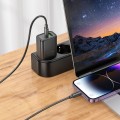 Ładowarka sieciowa do telefonu Hoco USB A + USB C QC3.0 PD 3A 30W + kabel USB C do Lightning N63 czarna (3).jpg