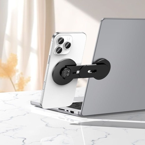 Uchwyt na telefon do tyłu ekranu magnetyczny Hoco H93 czarny (2).jpg