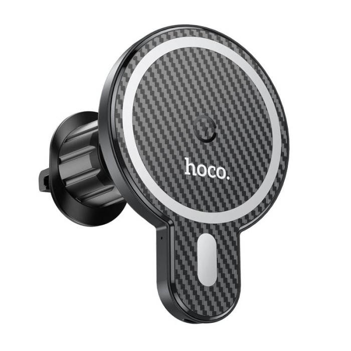 Uchwyt na telefon do samochodu indukcyjny zgodny z MagSafe Hoco 15W do kratki CA85 czarny (8).jpg