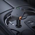 Ładowarka samochodowa Hoco ze zwijanym kablem 2 x USB C + USB A QC PD 65W NZ18 czarna (3).jpg