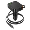 Ładowarka samochodowa Hoco ze zwijanym kablem 2 x USB C + USB A QC PD 65W NZ18 czarna (5).jpg