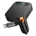 Ładowarka samochodowa Hoco ze zwijanym kablem 2 x USB C + USB A QC PD 65W NZ18 czarna (9).jpg