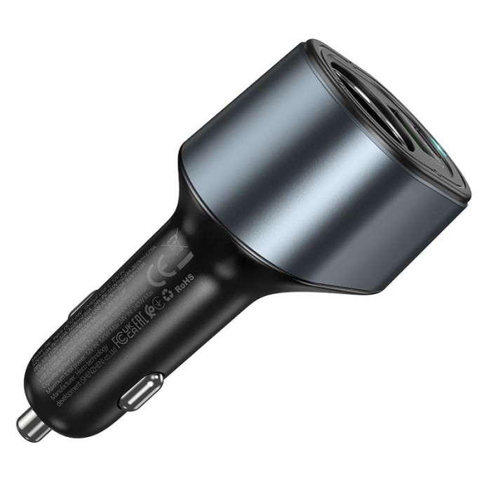 Ładowarka samochodowa Hoco USB A + USB C + gniazdo zapalniczki PD QC3.0 3A 35W Z56 czarna (5).jpg