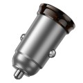 Ładowarka samochodowa Hoco USB A + USB C QC3.0 PD 43W NZ16A szara (5).jpg