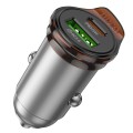 Ładowarka samochodowa Hoco USB A + USB C QC3.0 PD 43W NZ16A szara (6).jpg