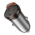 Ładowarka samochodowa Hoco 2 x USB C QC PD 45W NZ16B szara (4).jpg
