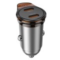Ładowarka samochodowa Hoco 2 x USB C QC PD 45W NZ16B szara (9).jpg
