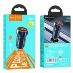 Ładowarka samochodowa USB A + USB C QC3.0 PD 20W Z46A niebieska Hoco