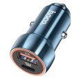 Ładowarka samochodowa Hoco USB A + USB C QC3.0 PD 20W Z46A niebieska (4).jpg