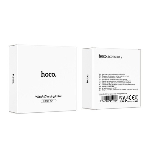 Kabel do ładowania smartwatcha Hoco 0,6 m Y24 biały (1).jpg