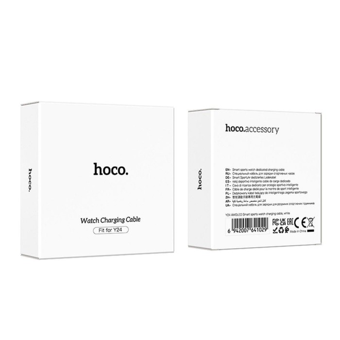 Kabel do ładowania smartwatcha Hoco 0,6 m Y24 biały (1).jpg