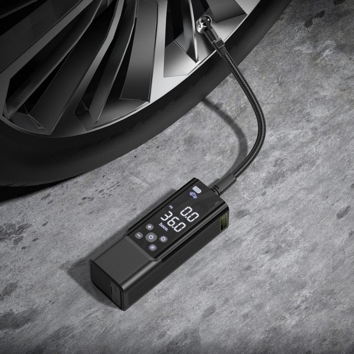 Kompresor samochodowy Hoco bezprzewodowy 5000mAh ZP7 czarny (2).jpg