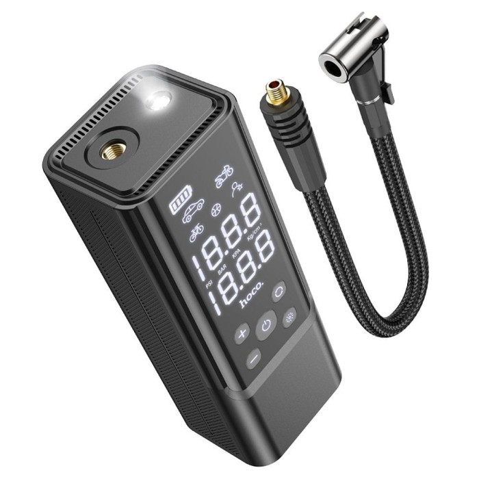 Kompresor samochodowy Hoco bezprzewodowy 5000mAh ZP7 czarny (11).jpg