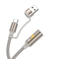 Kabel USB A  USB C do zapalniczka samochodowa Hoco 0,3 m UA38B złoty (3).jpg
