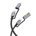 Kabel All-in-one USB C  Lightning do USB C  Zapalniczka samochodowa Hoco PD 3A 60W 1,2 m U138 1,2 m (3).jpg