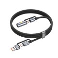 Kabel All-in-one USB A  USB C do USB C  Zapalniczka samochodowa Hoco 3A 60W 1,2 m U138 czarny (3).jpg